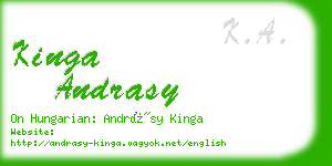 kinga andrasy business card